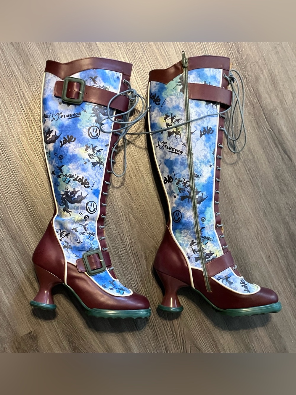 John Fluevog Sugarcandy Tall boots Women’s size 9